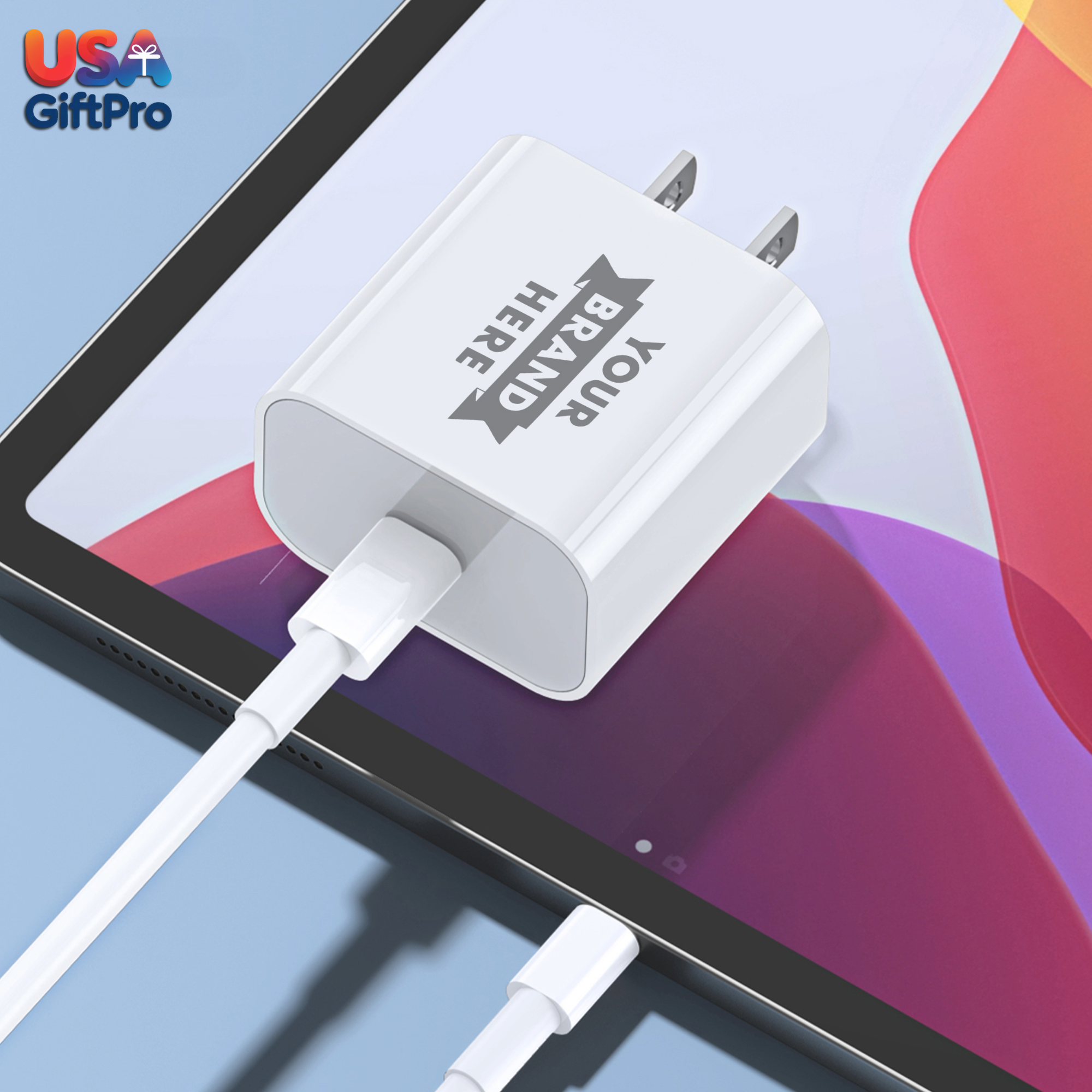 Essential Charging Set – Customizable 20W Wall Charger & 65W USB-C to C Cable