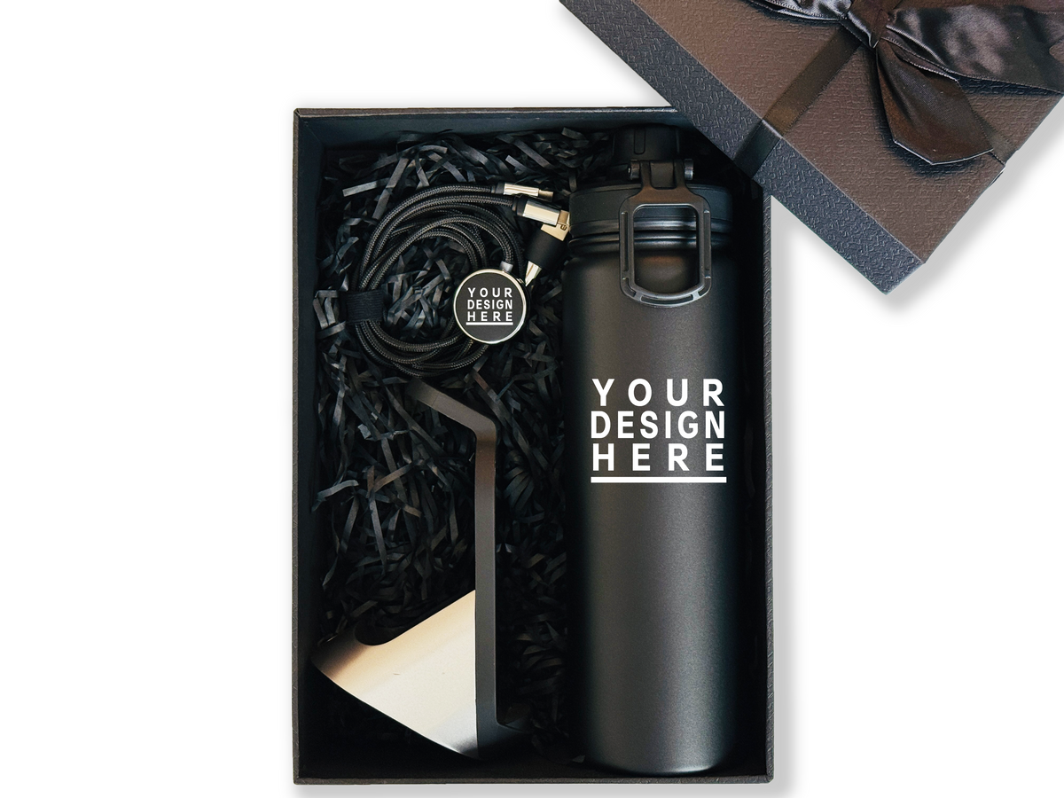 Professional Tech Customizable Gift Set – Includes Thermos, Charging Cable & Wireless Dock CB-16