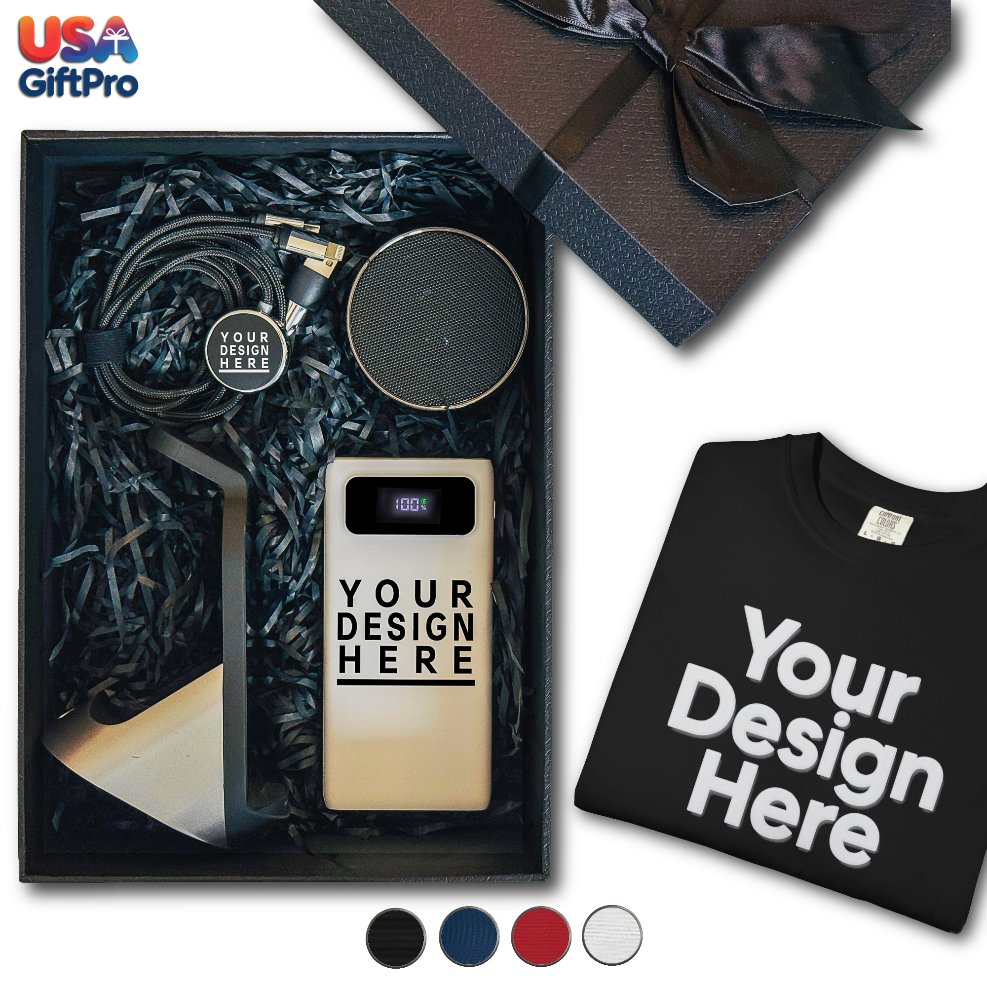 Corporate Logo Gift Box for Clients, Employee Appreciation Gift Box, Business Bulk Order Gift Box, Company Holiday Gift Box, CB-27