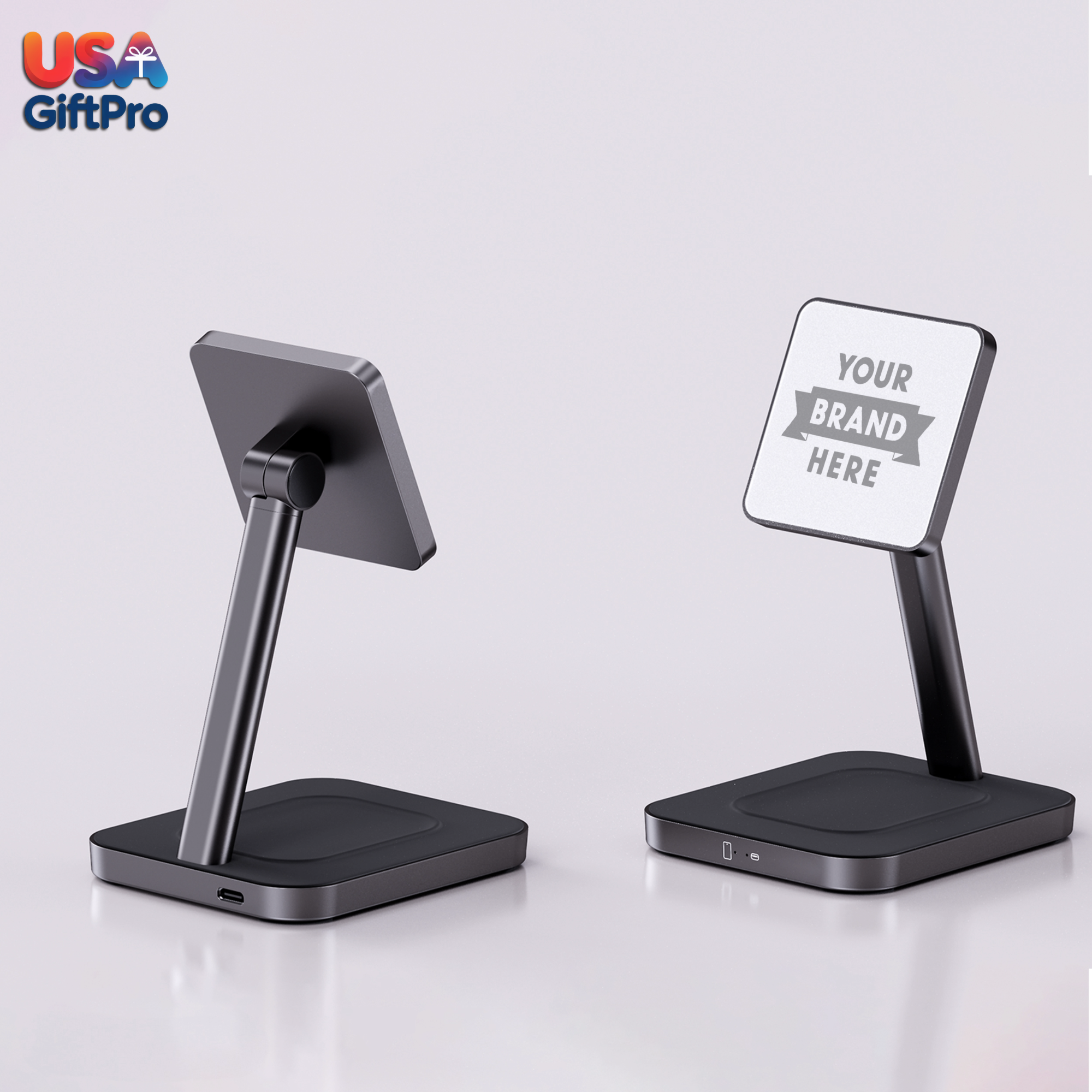 Customizable Apple MagSafe 15W Fast Wireless Charger – Adjustable Head, Laser Engraved