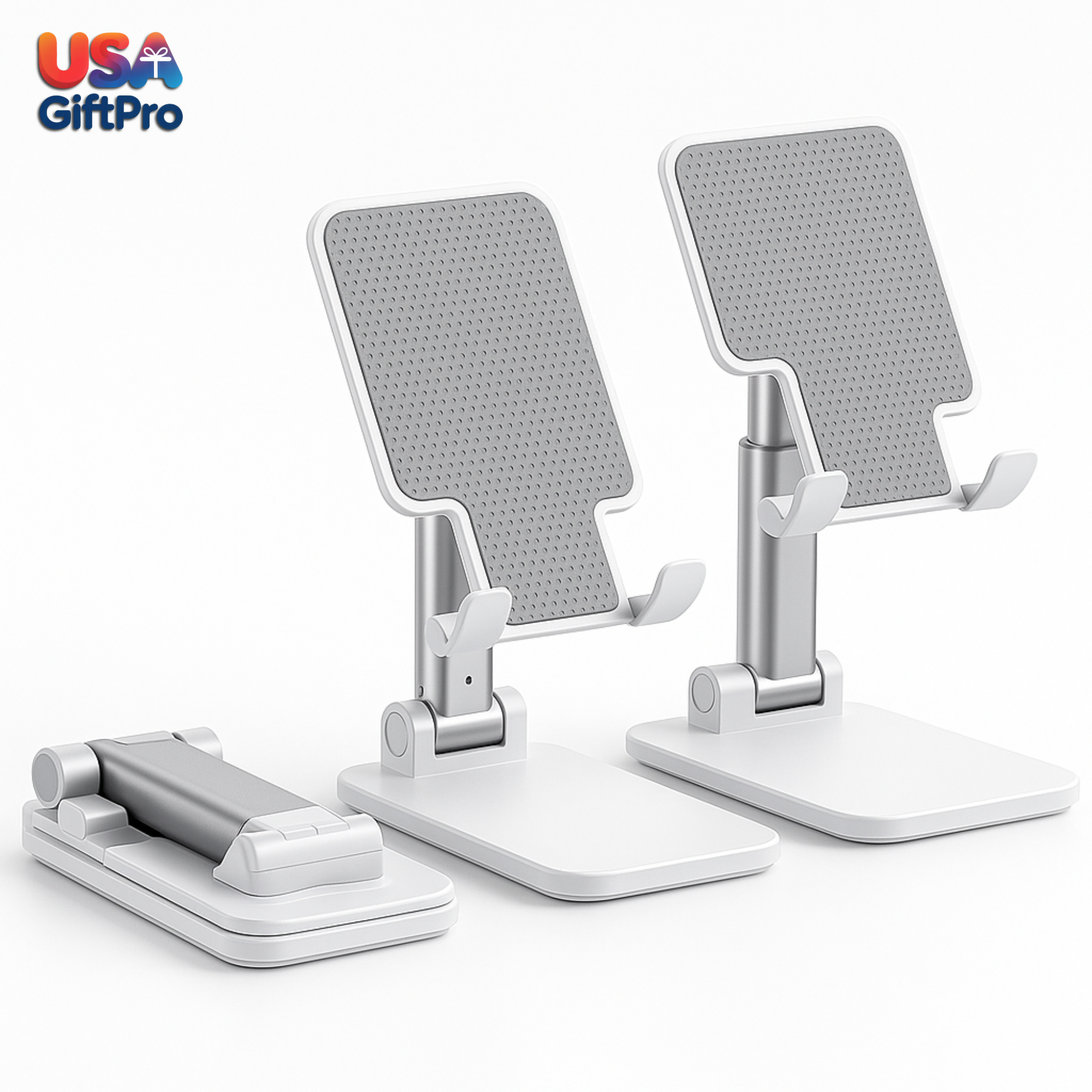 Customizable Desktop Kit – Adjustable Phone Stand, 20W PD USB-C Wall Charger & USB-C Charging Cable