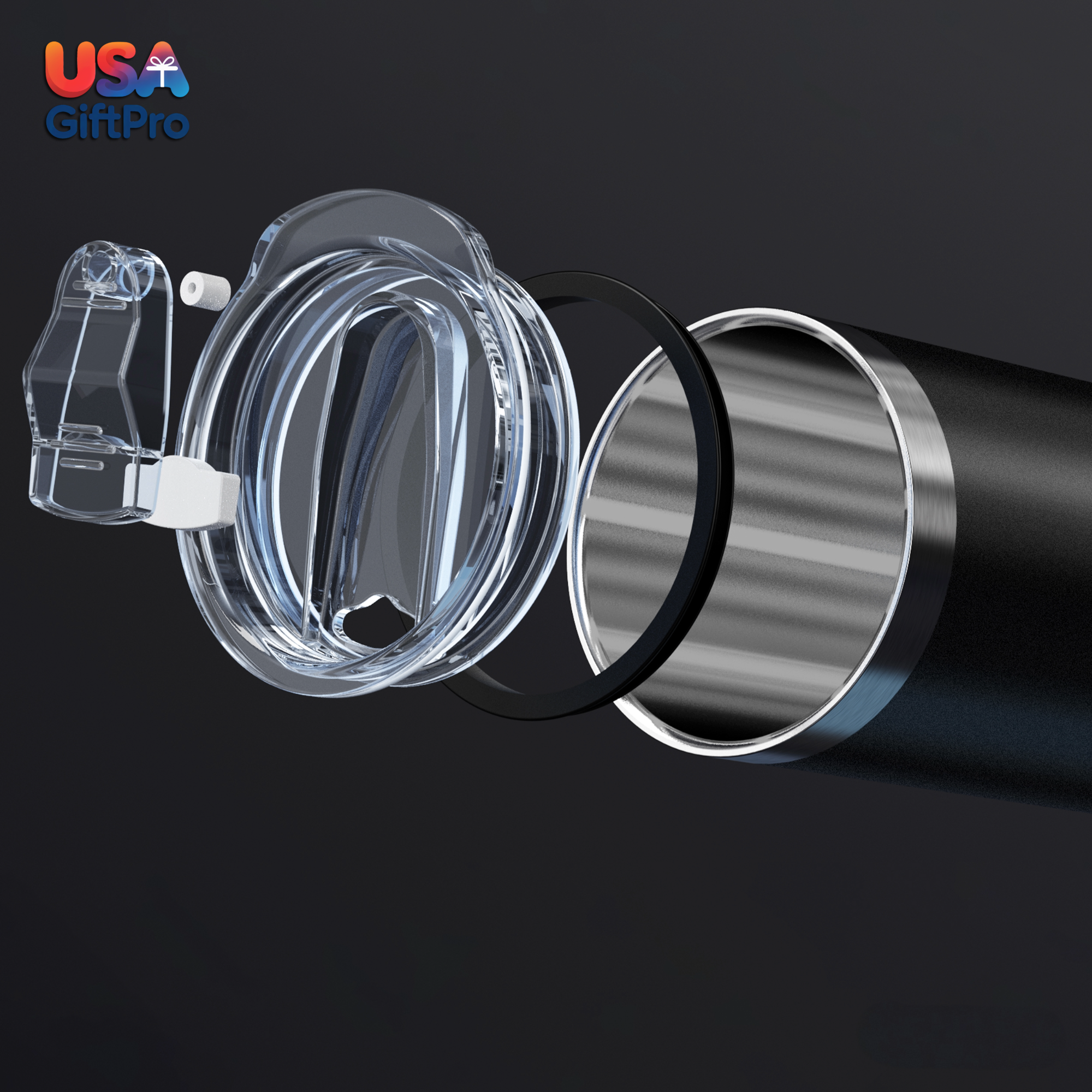 Classic Customizable 16oz Tumbler – Stainless Steel with Flip Cover, Multiple Colors