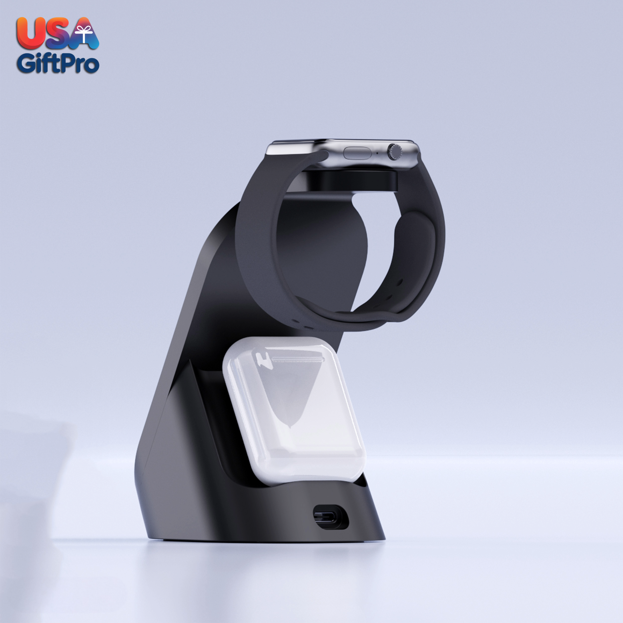 Customizable 15W 3-in-1 Wireless Charging Dock – Laser Engraved, Vertical & Horizontal Compatible