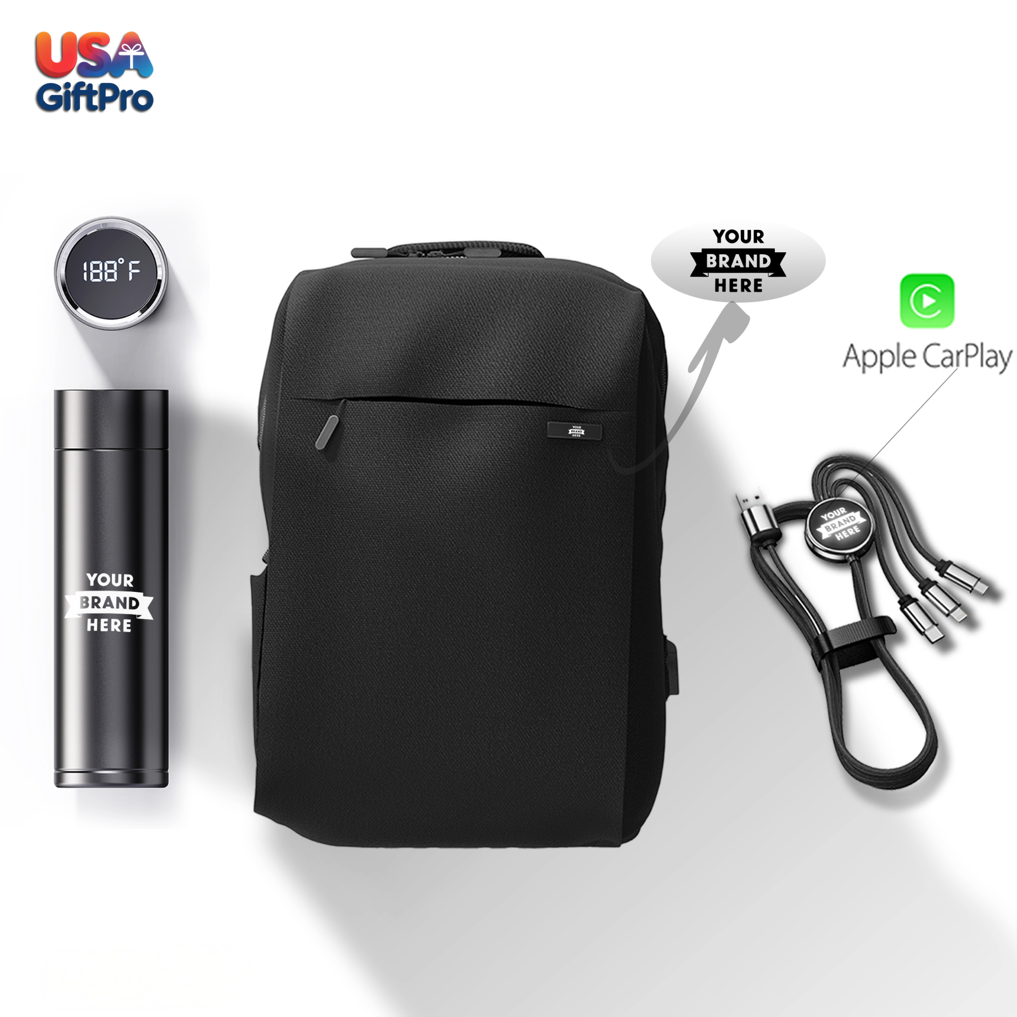 Premium Tech Customizable Backpack Gift Set BX-1