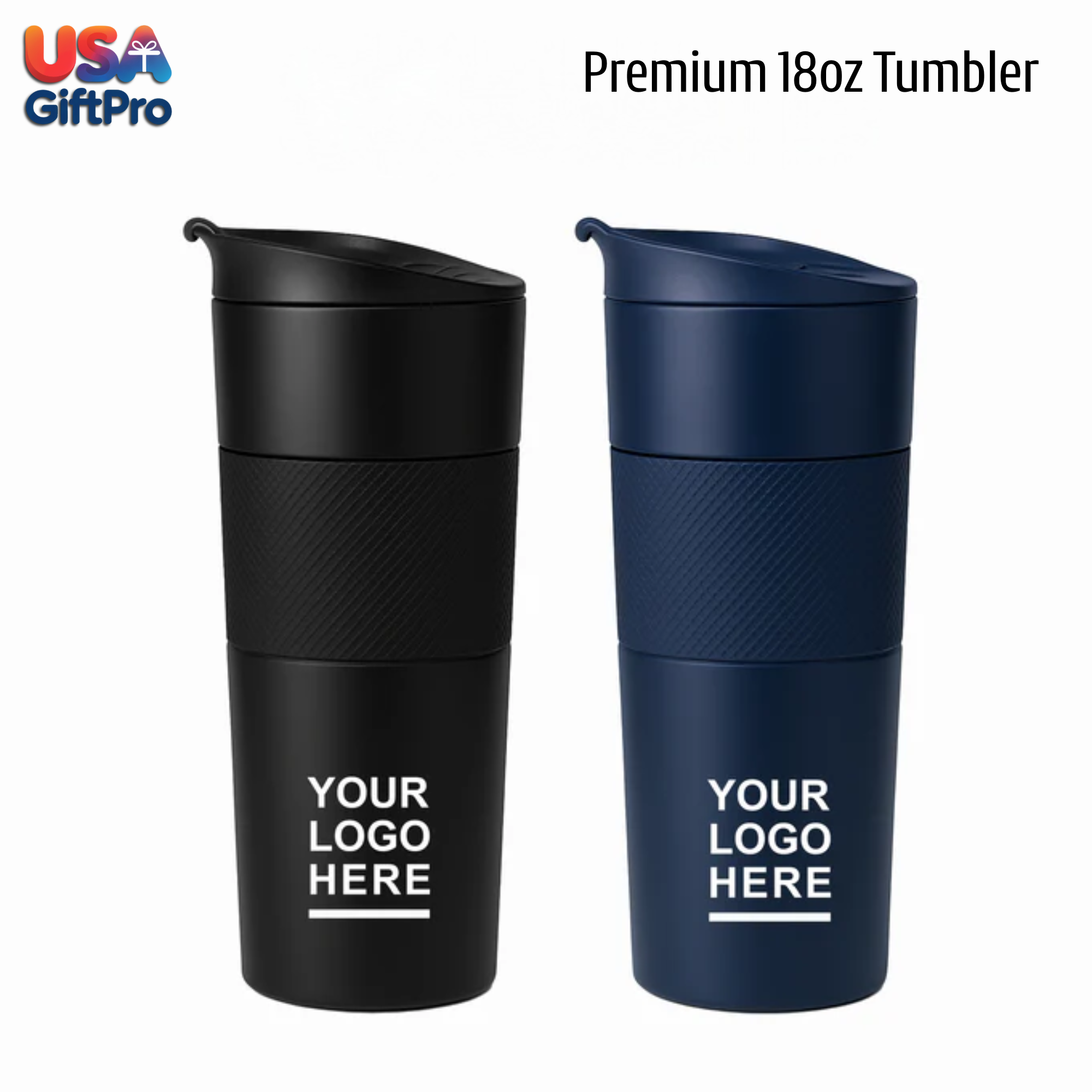 Executive Tech Customizable Gift Set – Includes Tumbler, Smart Lid, Speaker, Pen & Charging Cable CB-8