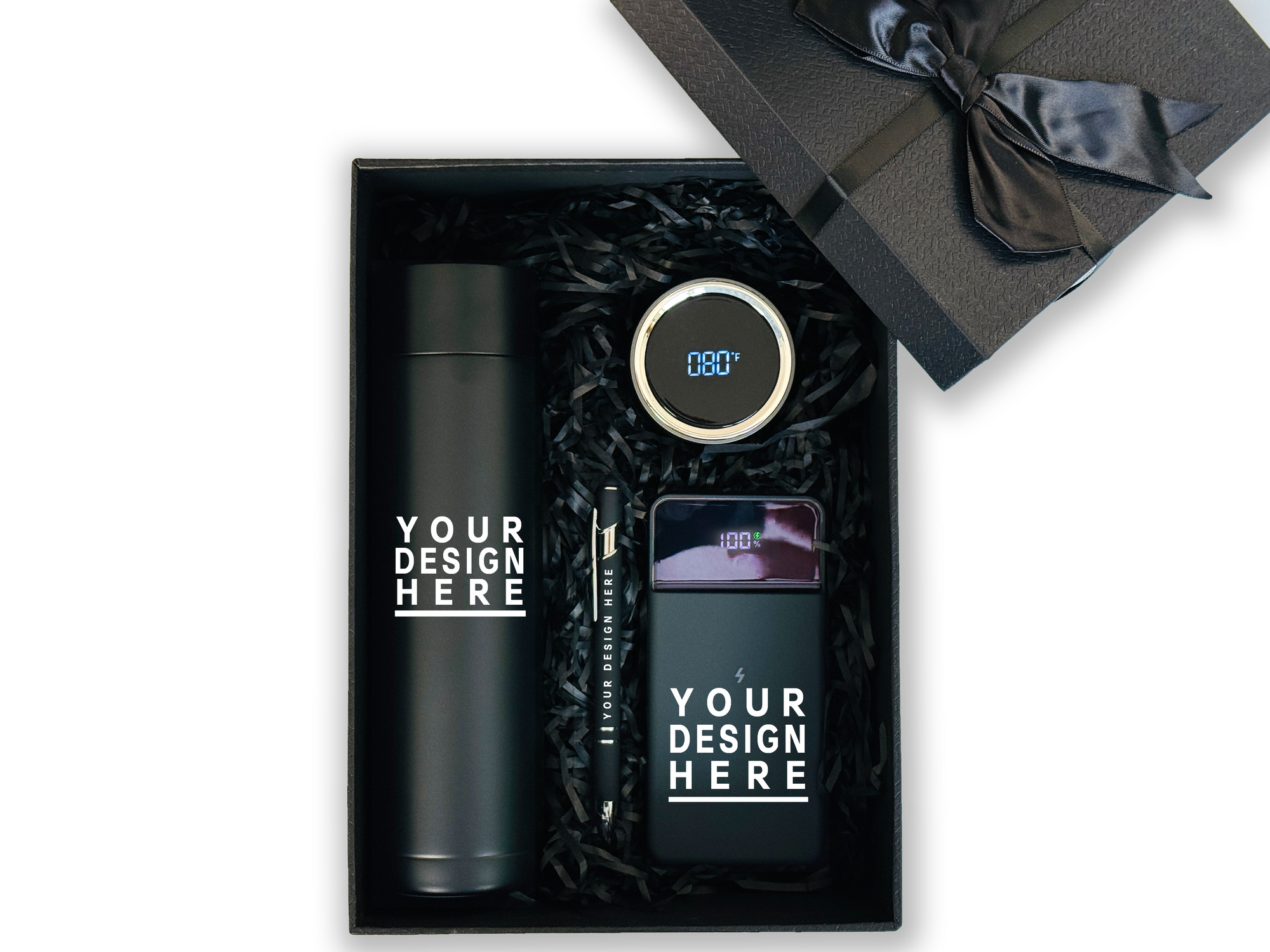 Executive Smart Customizable Gift Set – Includes Thermos, Power Bank & Pen CB-10