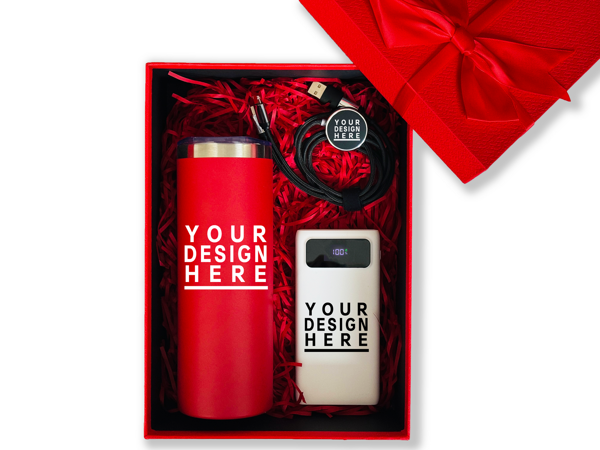 Everyday Power Customizable Gift Set – Includes Tumbler, Power Bank & Charging Cable CB-17