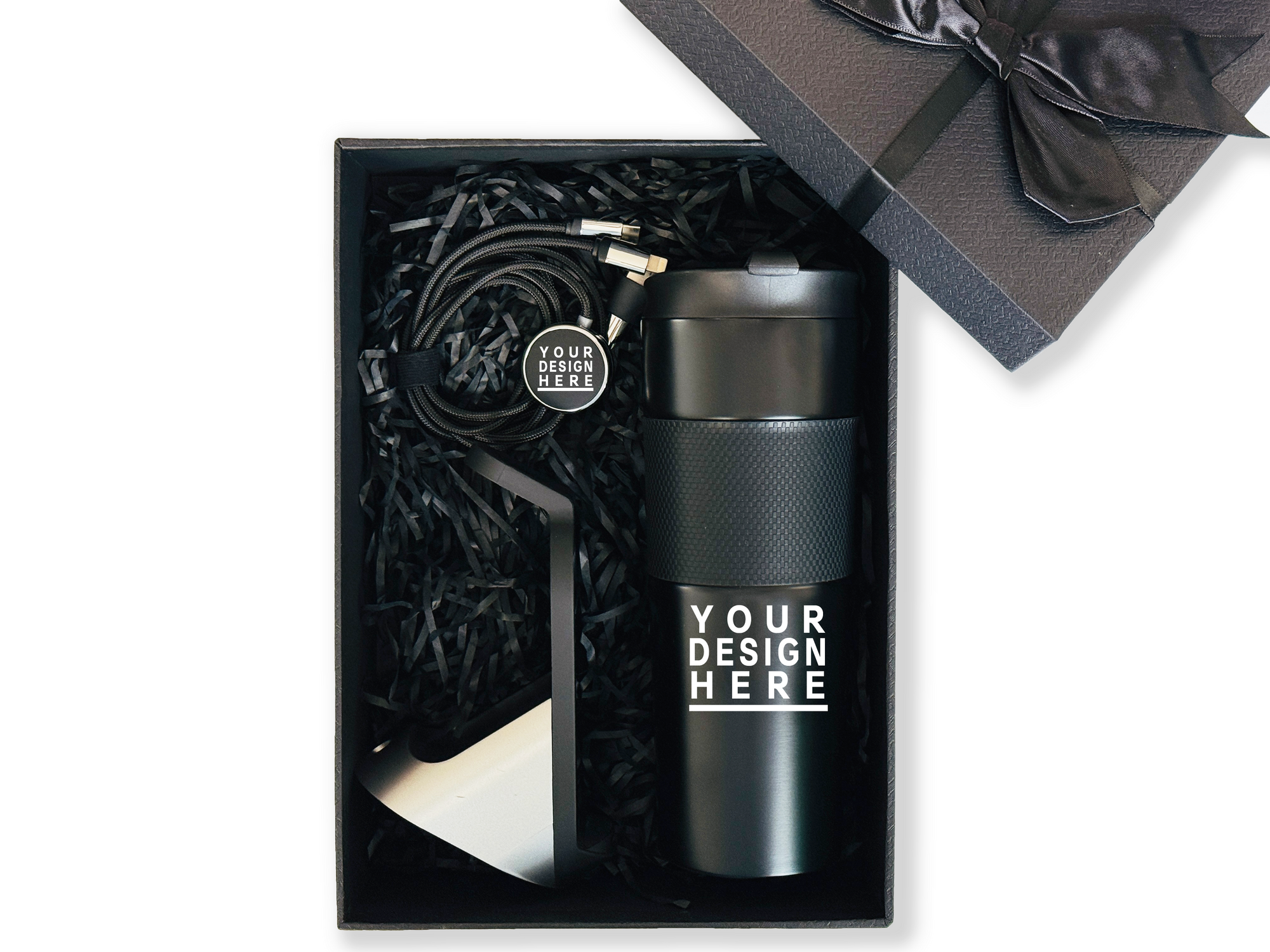 Premium Tech Gift Set – Includes Tumbler, Charging Cable & Wireless Dock (Customizable) CB-20