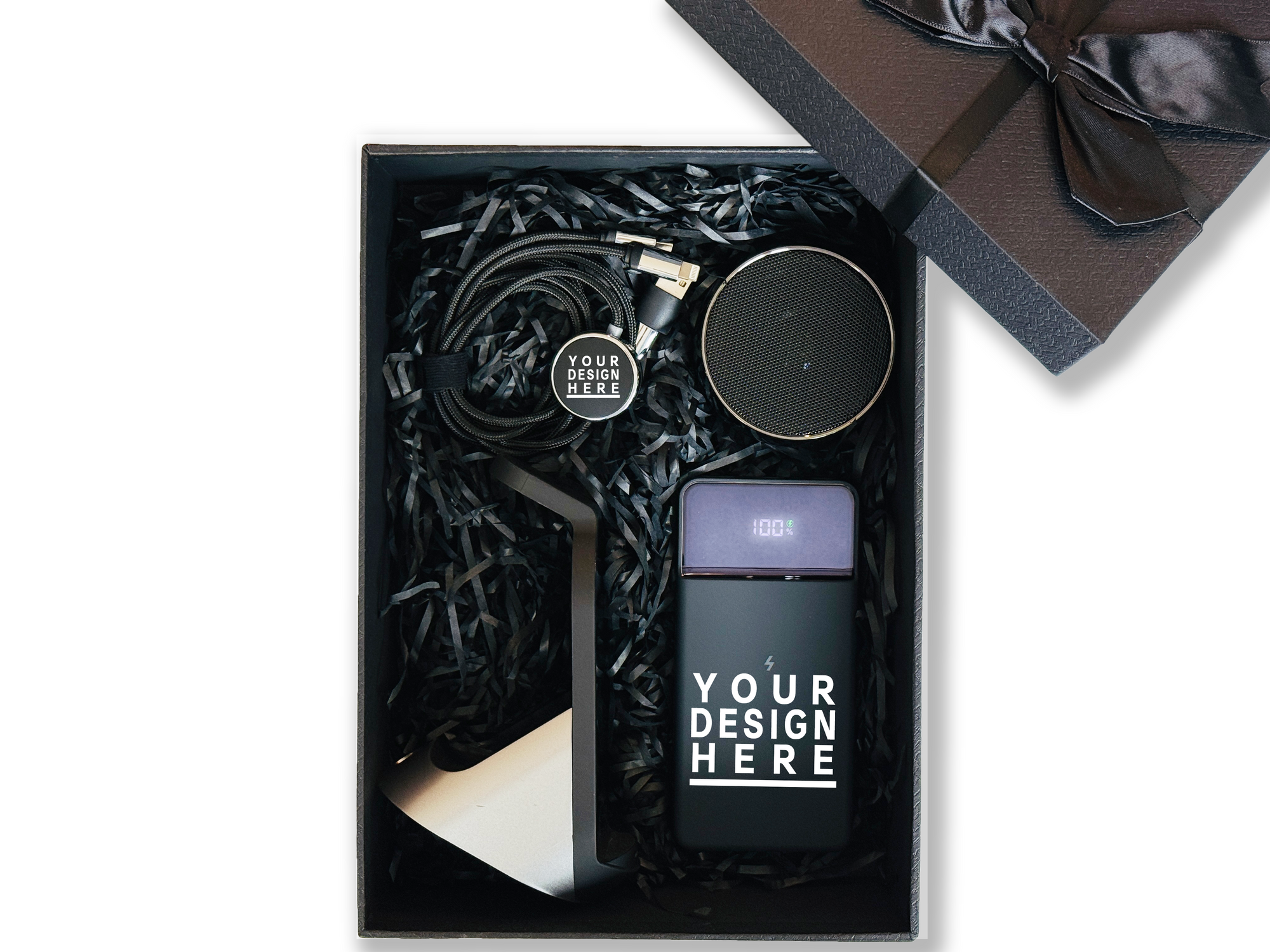 Essential Tech Customizable Charging Kit – Includes Power Bank, Speaker, Dock & 3-in-1 Cable CB-26