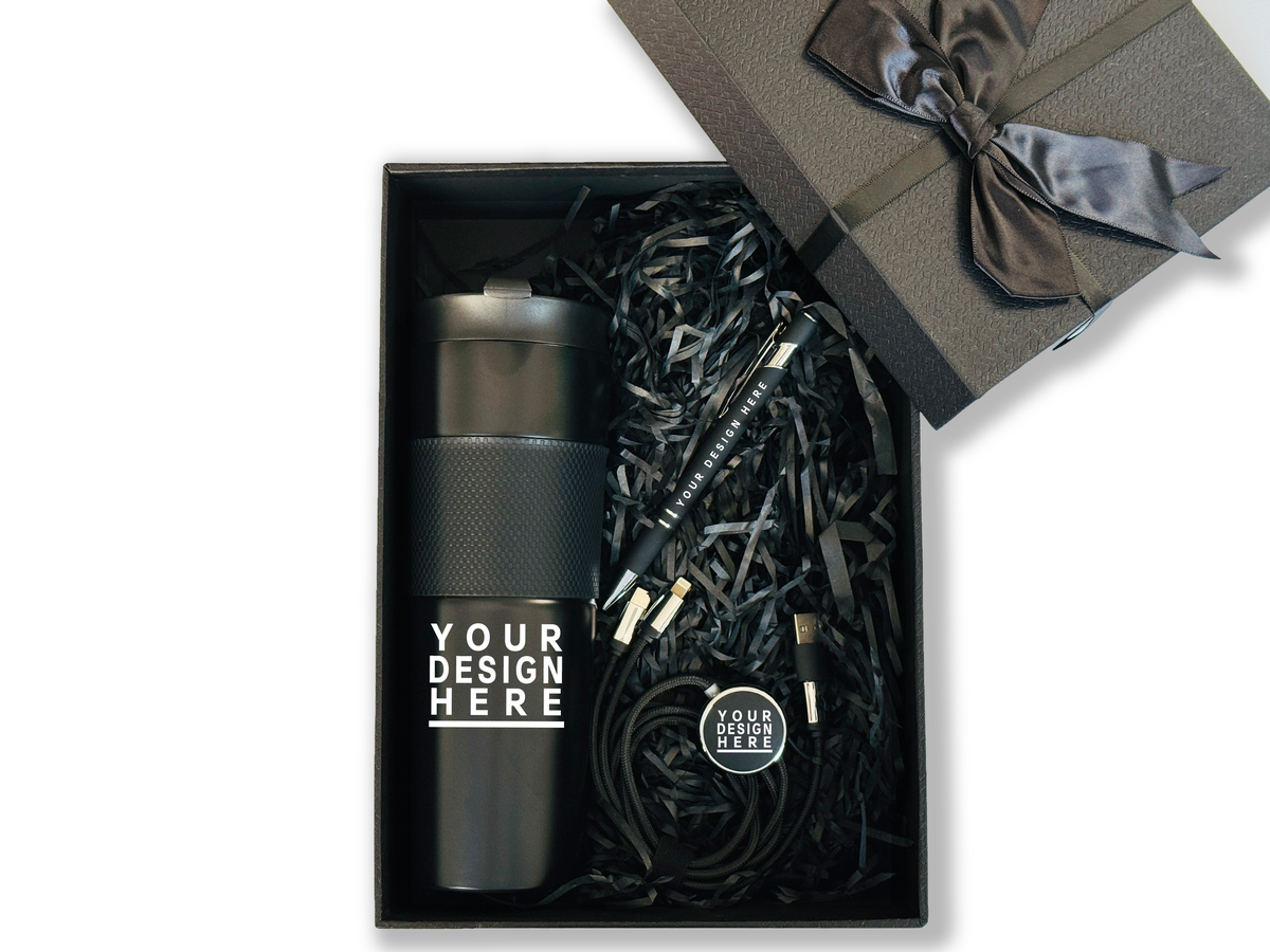 Premium Customizable Gift Set – Includes Tumbler, Pen & Charging Cable CB-35