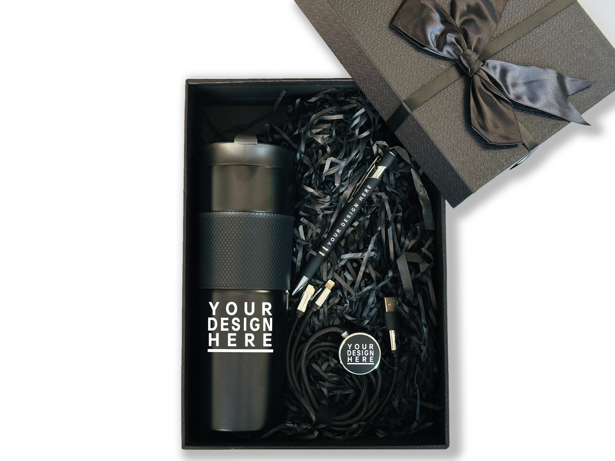 Premium Customizable Gift Set – Includes Tumbler, Pen & Charging Cable CB-35