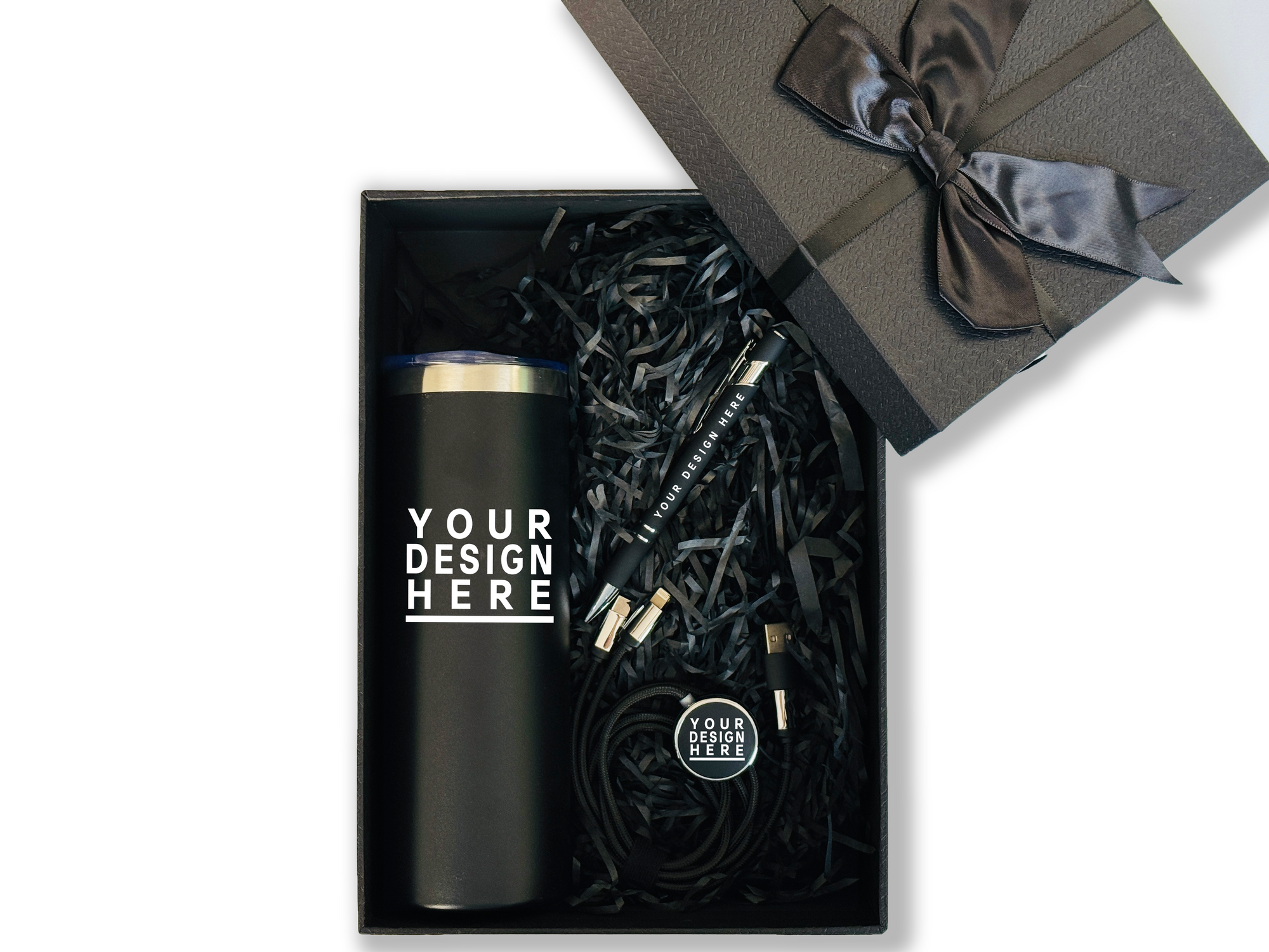 Exclusive Customizable Gift Set – Includes 16oz Tumbler, Pen & Charging Cable CB-36
