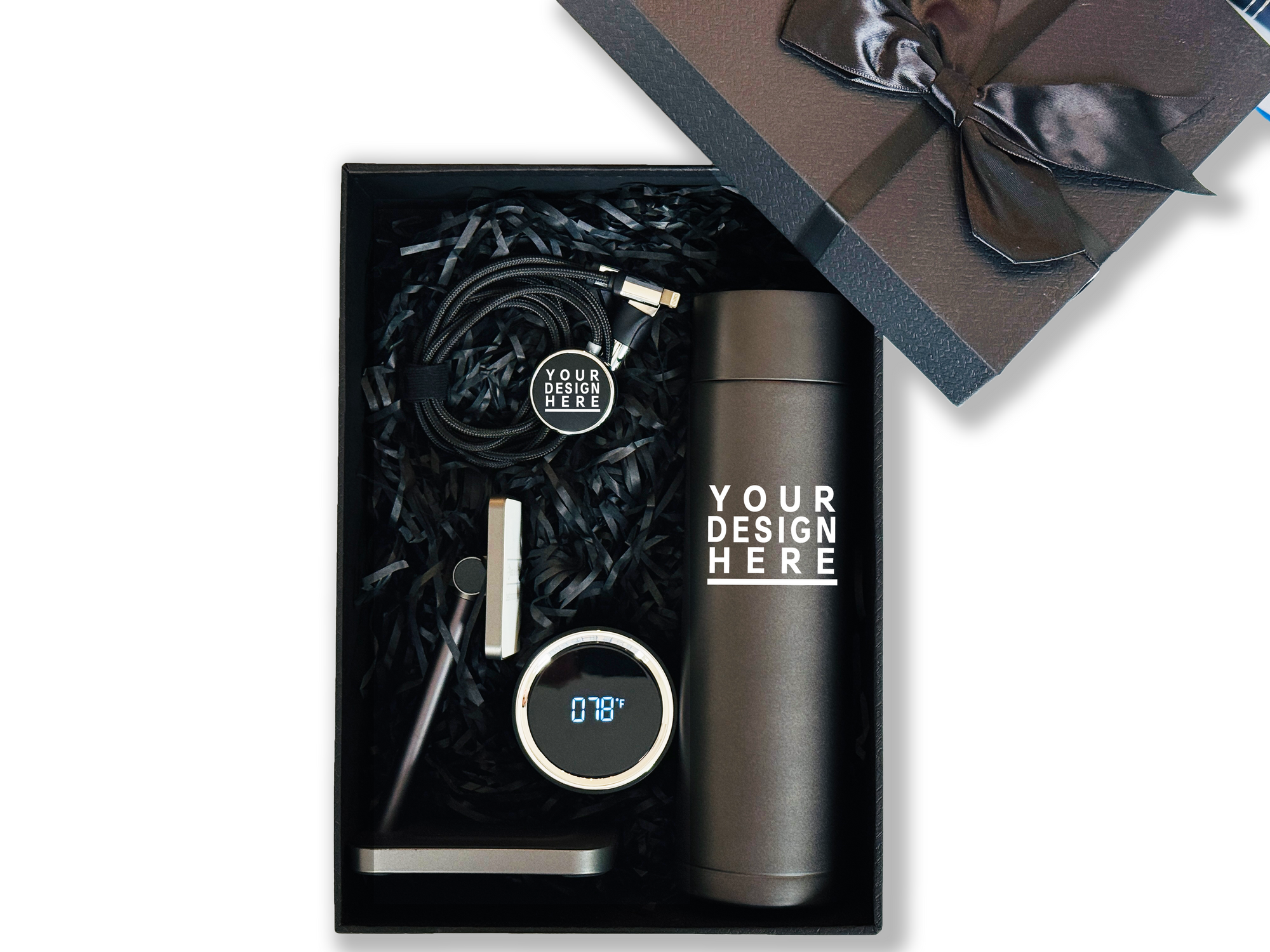 Exclusive Customizable Gift Set – Includes Smart Thermos, Charging Cable, Pen & 15W Wireless Dock CB-37