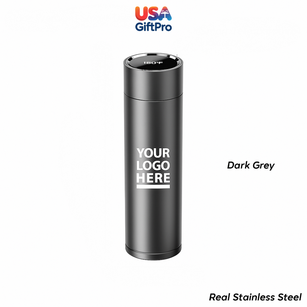 Premium 16oz Smart Thermos – Customizable Laser Engraved, Colorful Stainless Steel Travel Bottle