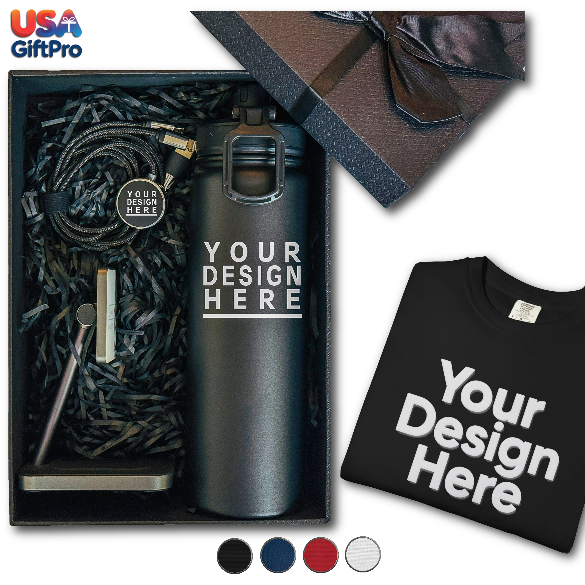 Corporate Logo Gift Box for Clients, Employee Appreciation Gift Box, Business Bulk Order Gift Box, Company Holiday Gift Box, CB-19