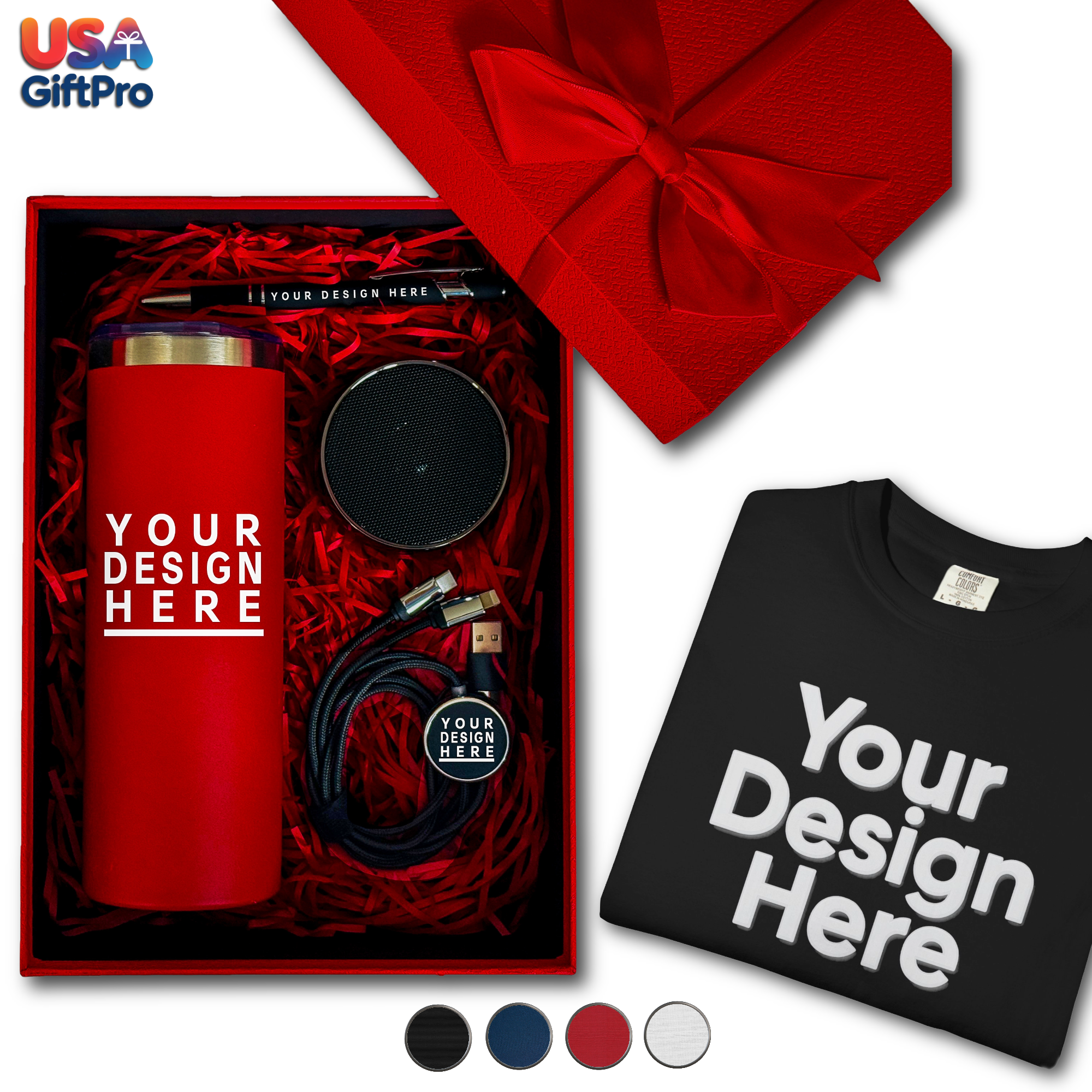 Company Logo Gift Box, Employee Holiday Gift Box, New Year Gift Box, Company New Hire Gift Box, Corporate Event Shirt Box, CB-22
