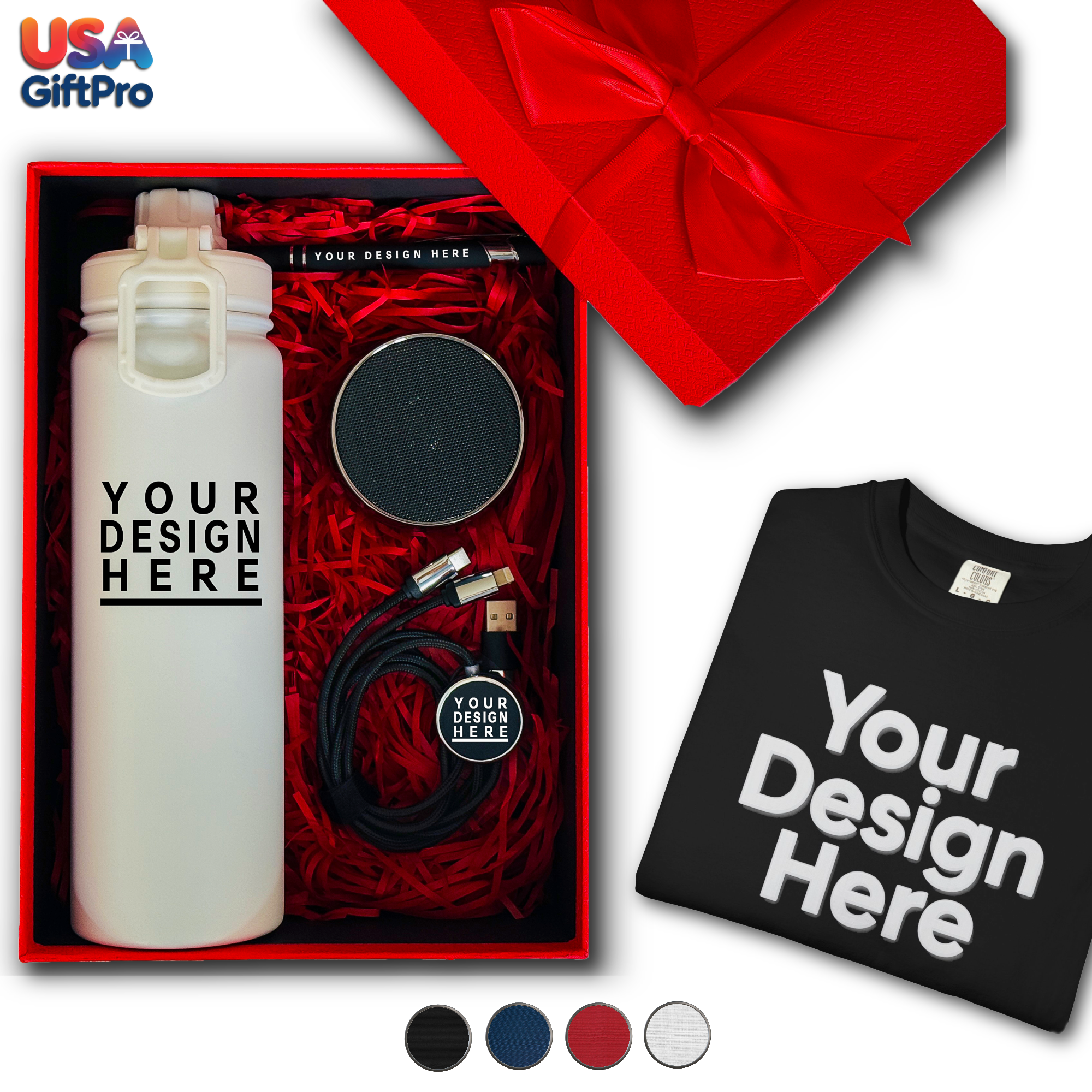 Company Event Gift Red Box, Christmas Promotional Company Logo Gift Box, Corporate Client Gift Box, Christmas gifts, CB-11