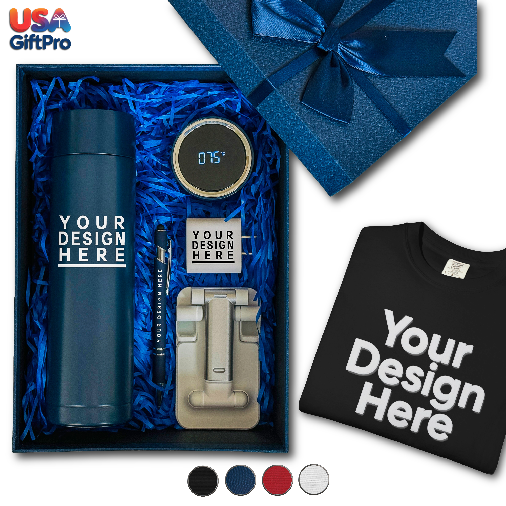 Corporate Logo Gift Box for Clients, Employee Appreciation Gift Box, Business Bulk Order Gift Box, Company Holiday Gift Box, CB-28