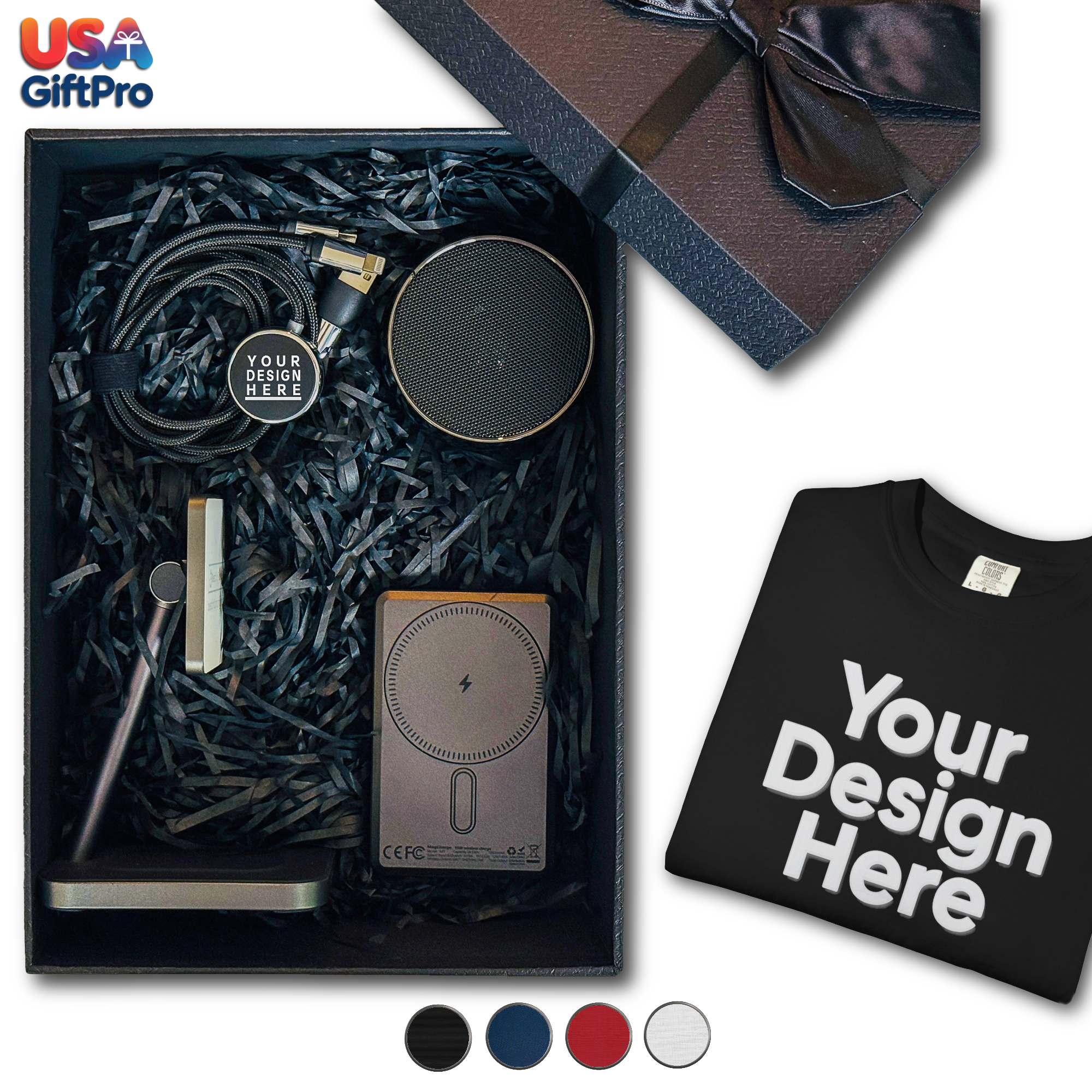 Corporate Logo Gift Box for Clients, Employee Appreciation Gift Box, Business Bulk Order Gift Box, Company Holiday Gift Box, CB-23