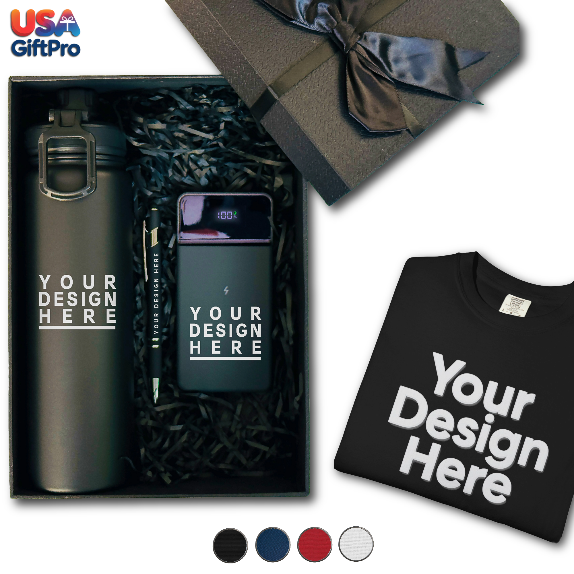 Corporate Logo Gift Box for Clients, Employee Appreciation Gift Box, Business Bulk Order Gift Box, Company Holiday Gift Box, CB-1