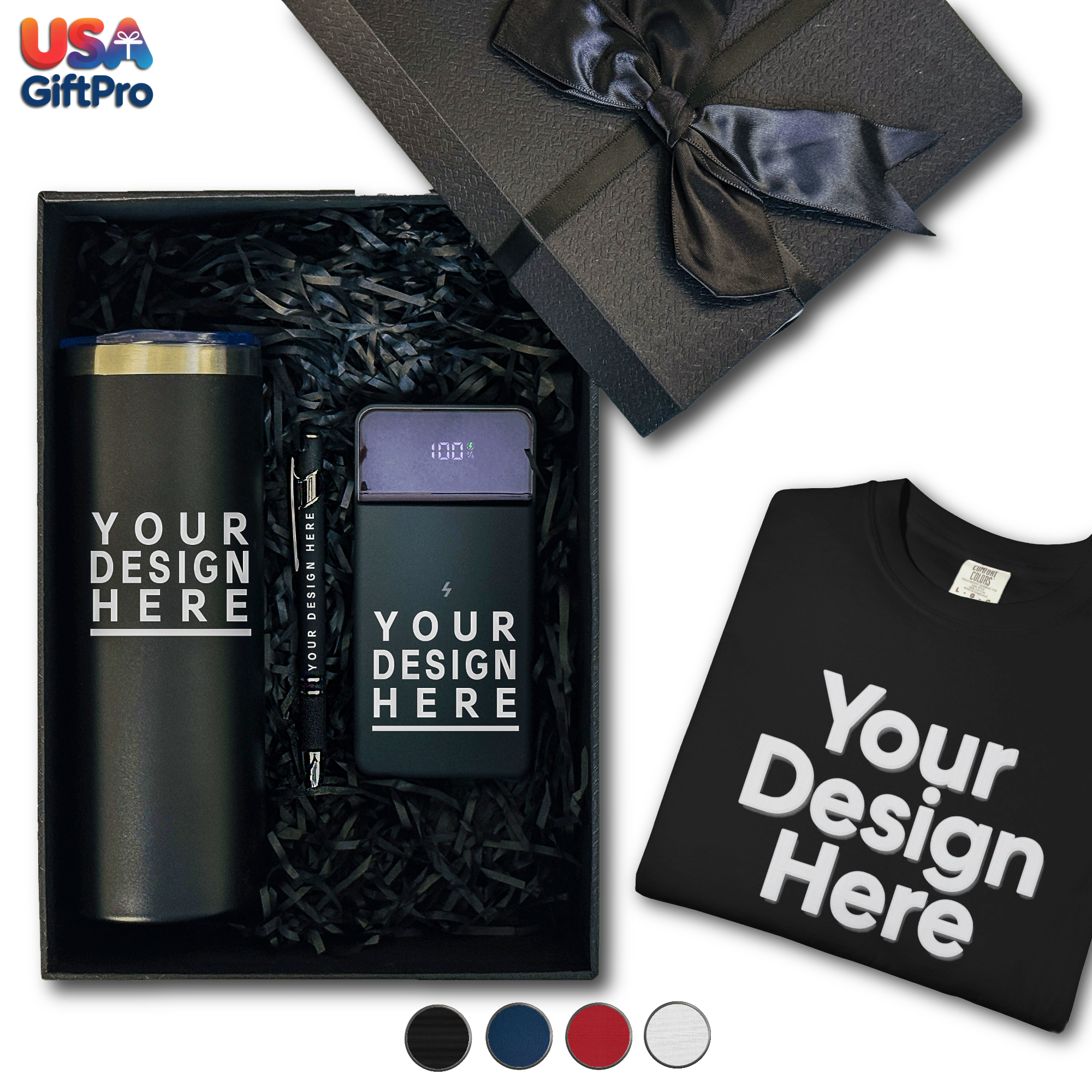 Company Logo Gift Box, Employee Holiday Gift Box,Company New Hire Gift Box, New Year Gift Box Smart Thermos, Corporate Event Gift Box, CB-15