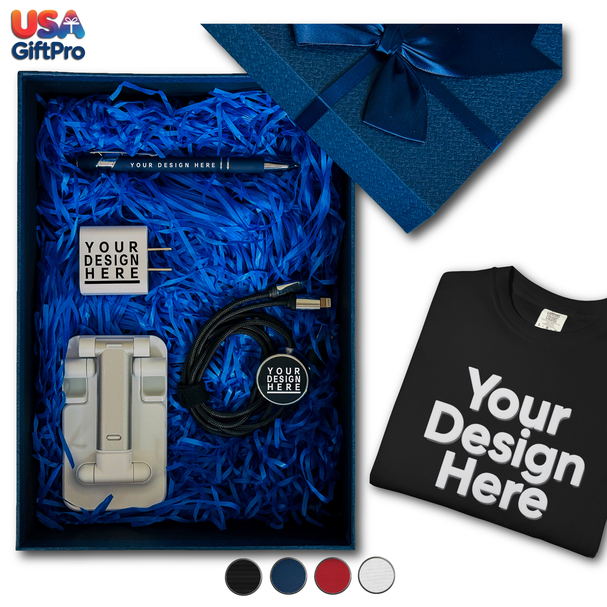 Corporate Logo Gift Box for Clients, Employee Appreciation Gift Box, Business Bulk Order Gift Box, Company Holiday Gift Box, CB-32