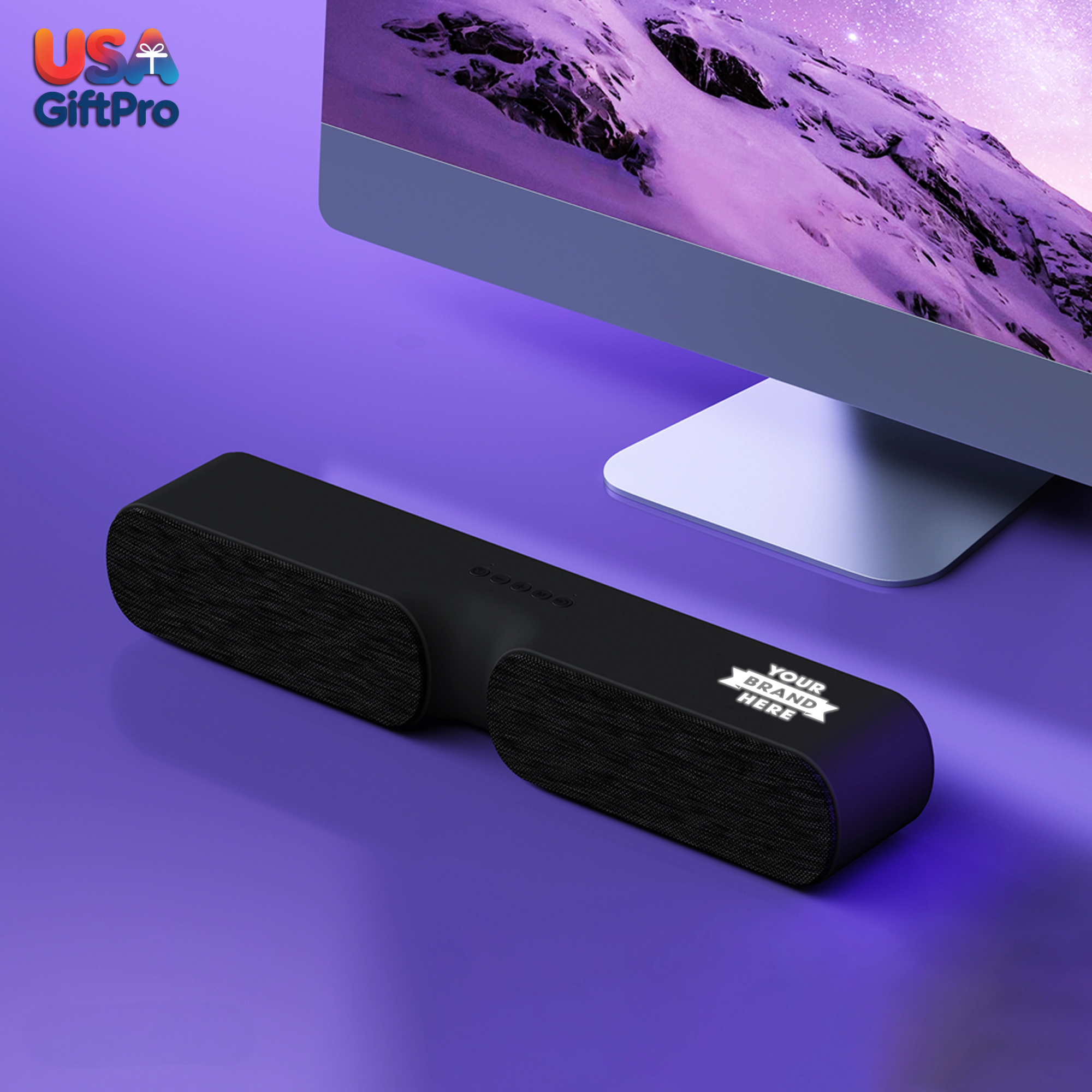 Customizable 20W Bluetooth Soundbar with Light-Up Features – Corporate Gift Ready