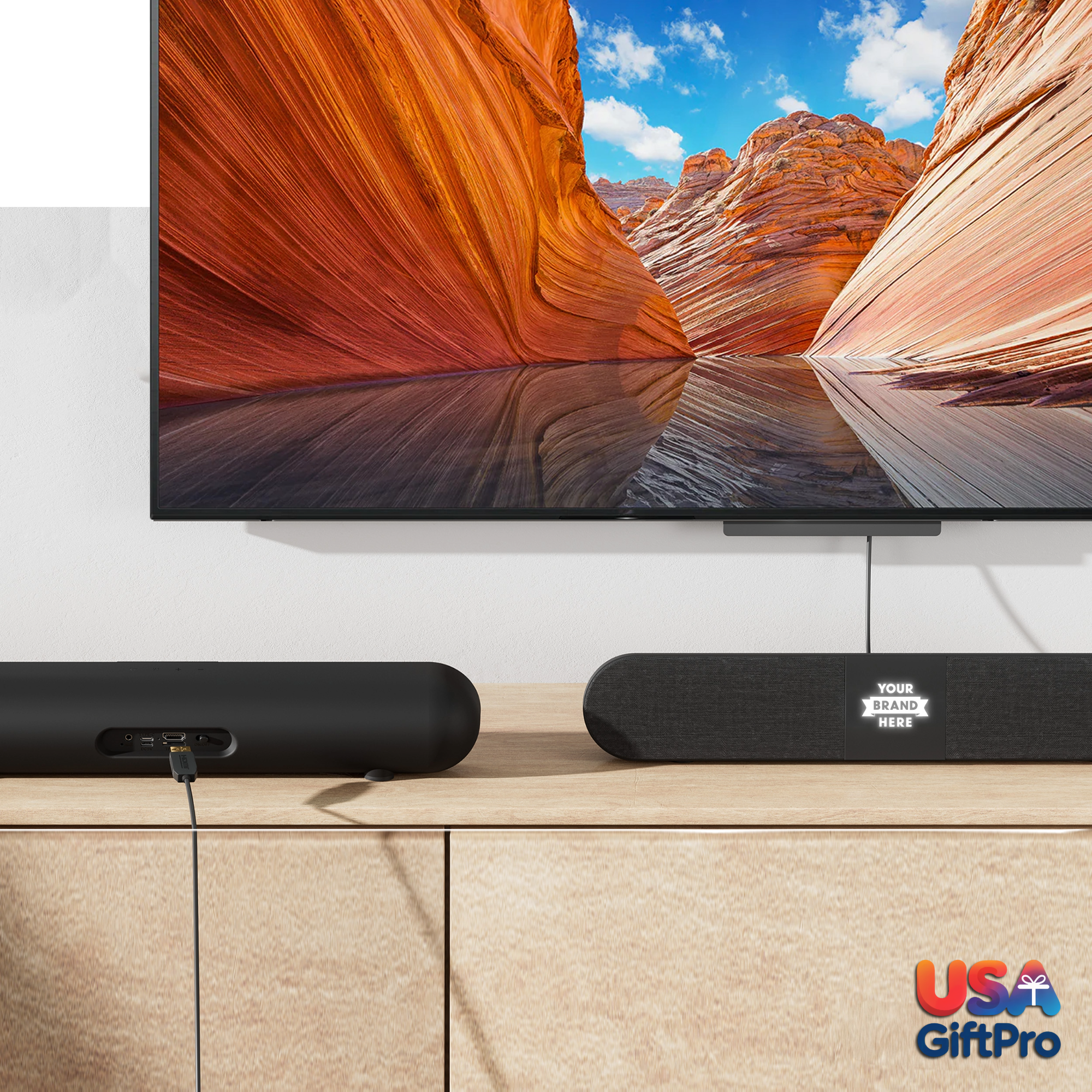 Customizable 20W Wireless Sound Bar – Bluetooth 5.0, HDMi & AUX Connectivity