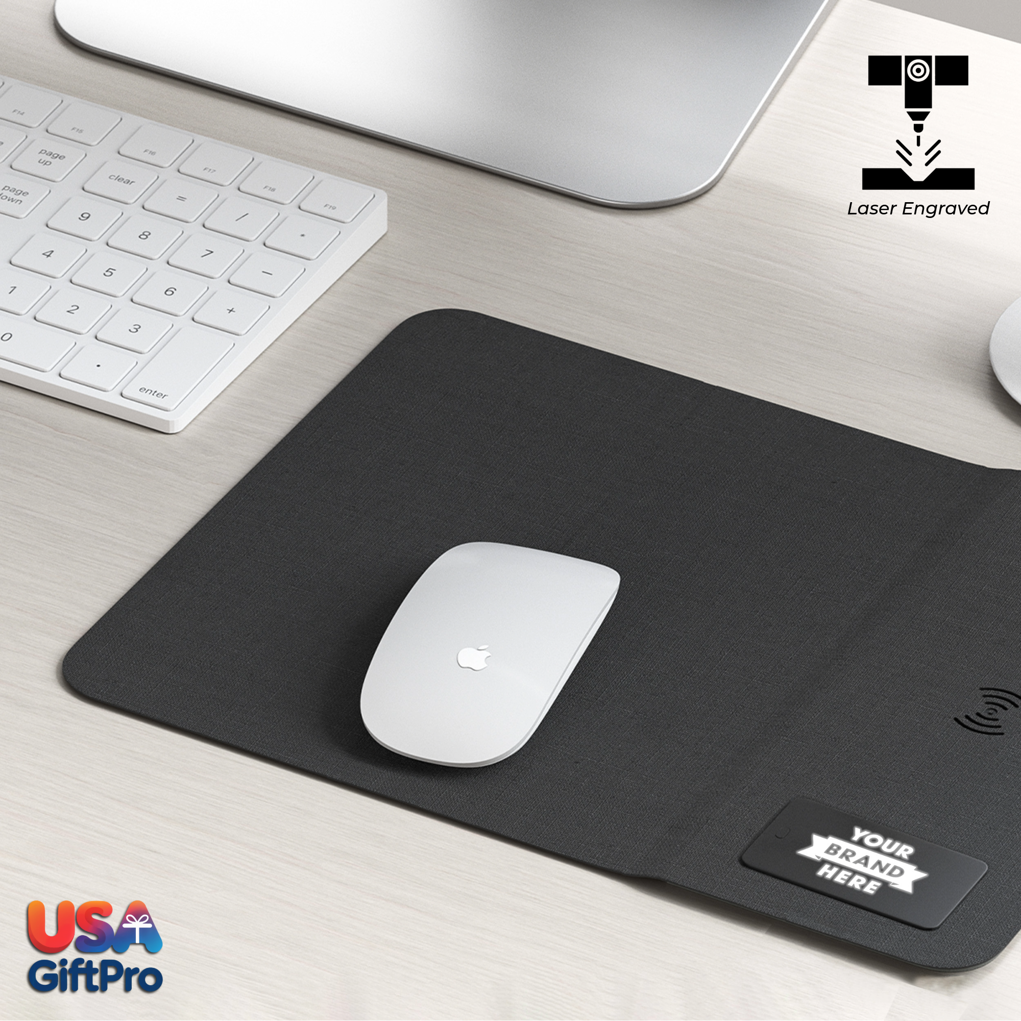 Customizable Foldable Wireless Charging Mouse Pad