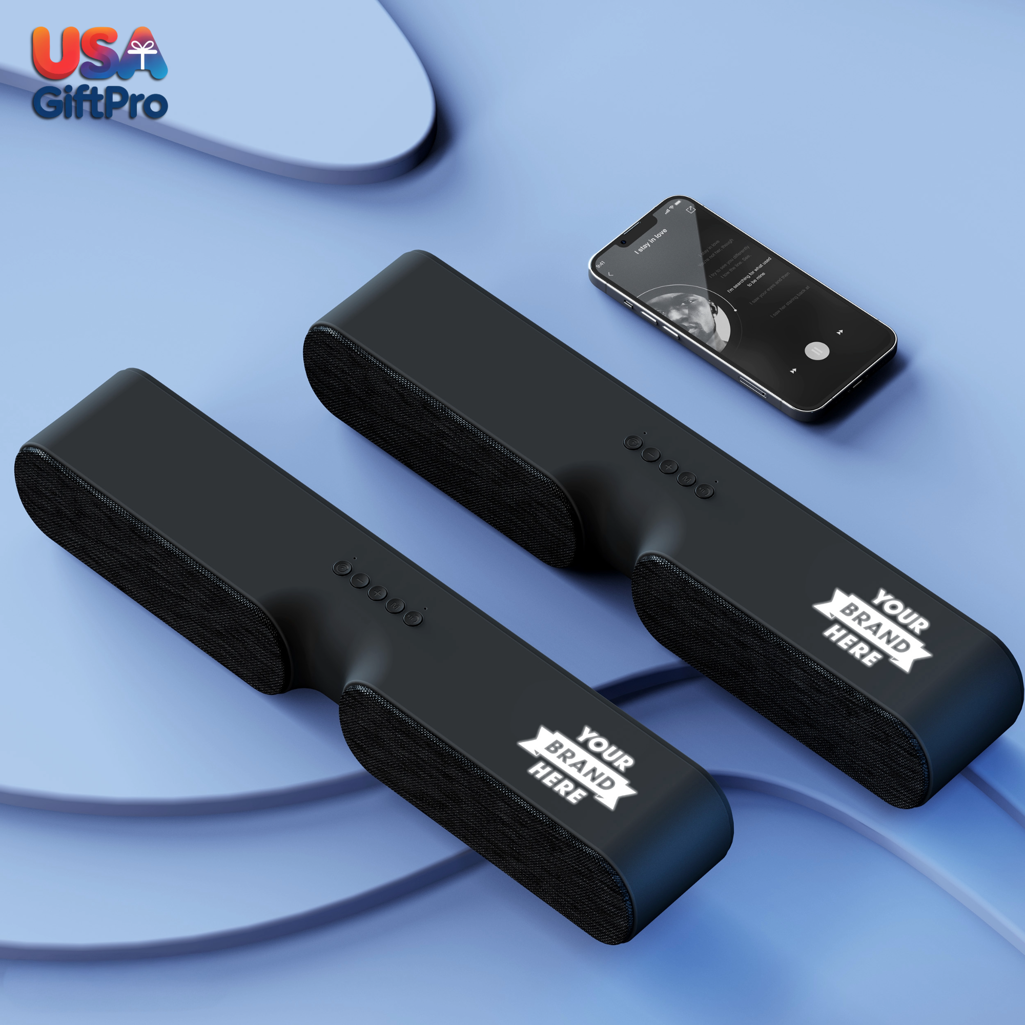 Customizable 20W Bluetooth Soundbar with Light-Up Features – Corporate Gift Ready