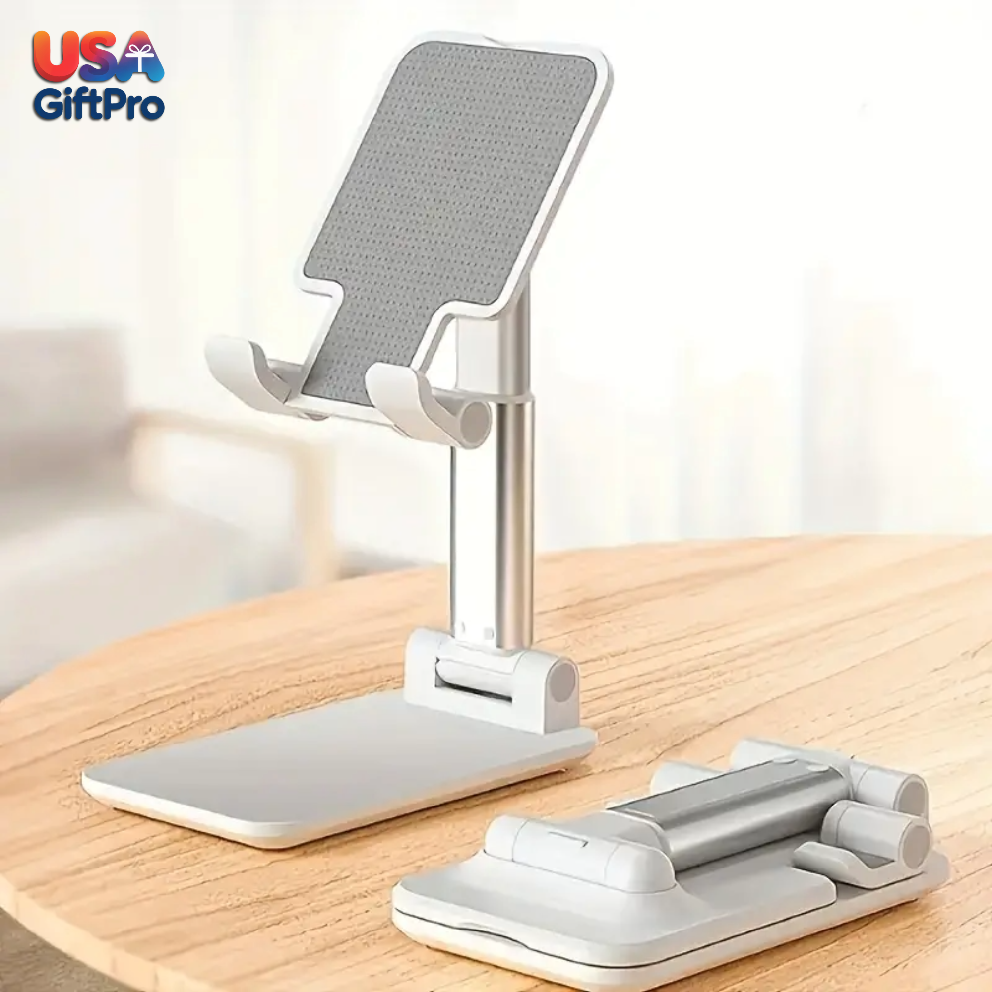Customizable Desktop Kit – Adjustable Phone Stand, 20W PD USB-C Wall Charger & USB-C Charging Cable