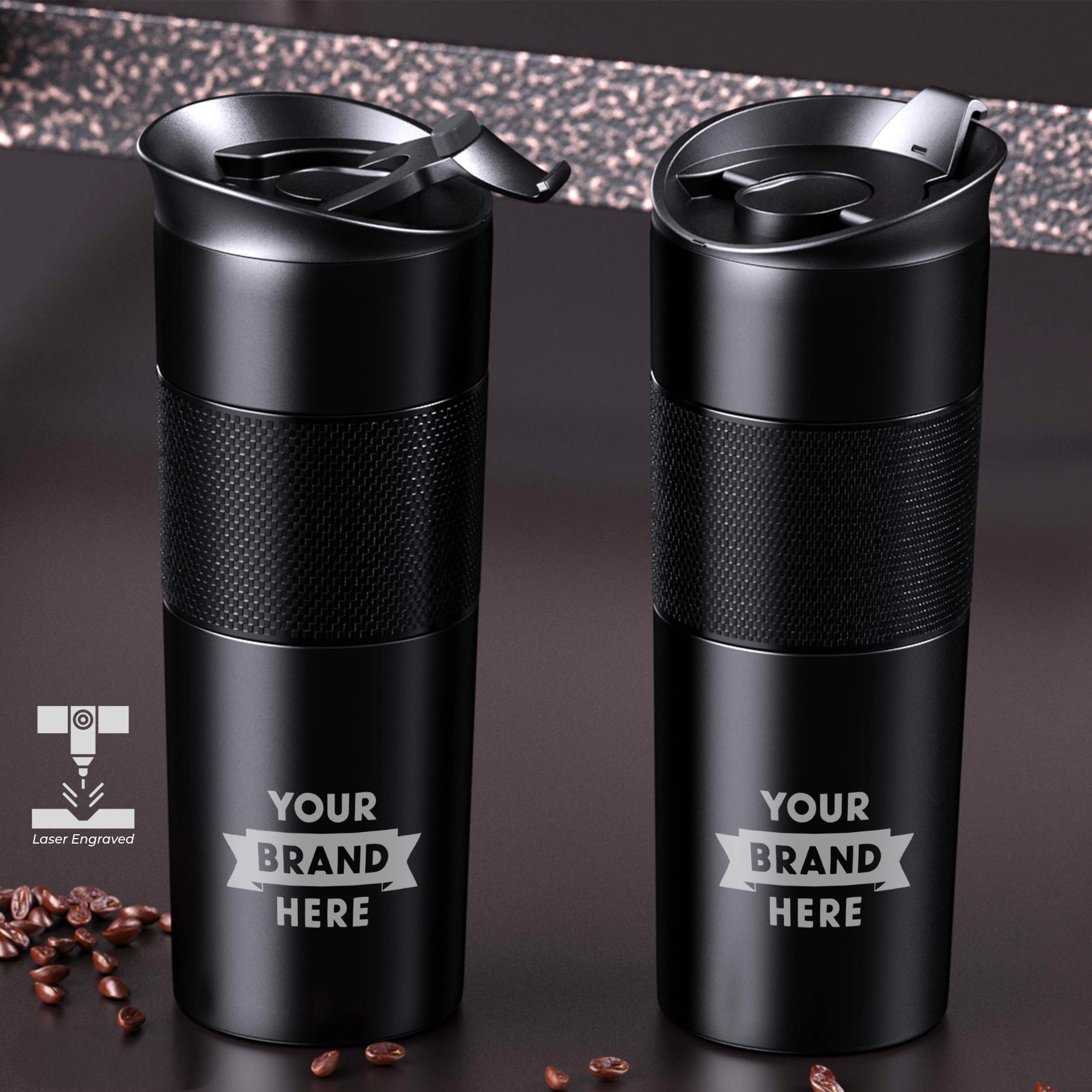 Corporate Customizable Gift Box – Includes 18oz Premium Tumbler, 20,000 mAh Power Bank & 3-in-1 Charging Cable GB-26