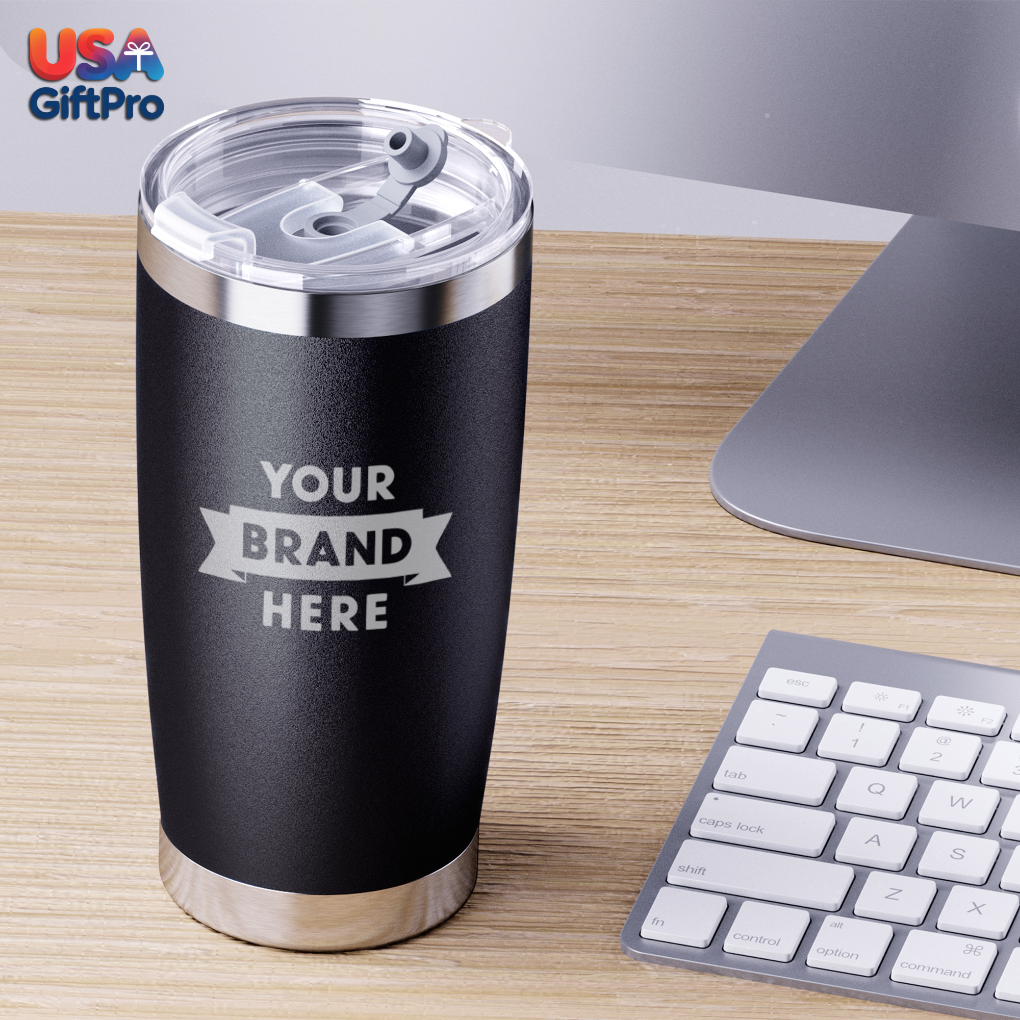 Signature Tech Customizable Gift Set – Includes Tumbler, Pen, Speaker & Charging Cable CB-22