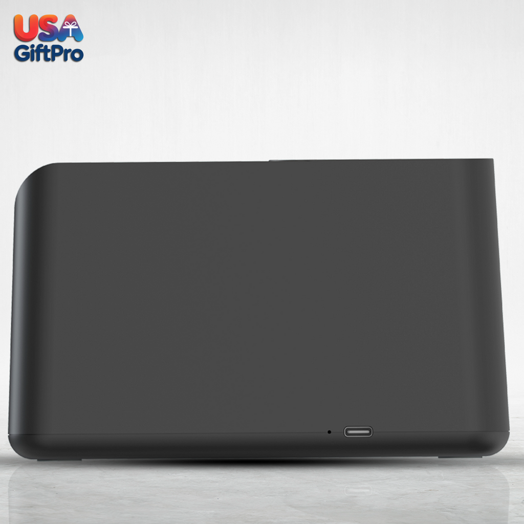 Customizable Desk Organizer with 10W Wireless Charger & Dual USB Outputs
